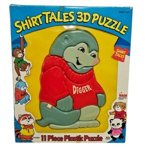 Vintage 1982 Hallmark Shirt Tales Digger 11 Piece 3D Puzzle New In Box